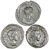 Roman Imperial coins, Herennius Etruscus (251), As Caesar, Antoninianus, radiate, draped  bust right, rev. CONCORDIA...