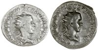 Roman Imperial coins, Hostilian (Caesar 251), Antoninianus, radiate, draped bust right, rev. PRINCIPI IVVENTVTIS,...