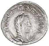 Roman Imperial coins, Diva Mariniana (consecrated before 253), Antoninianus, 253-254, diademed, veiled bust on...