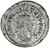 Roman Imperial coins, Quietus (260-261), Antoninianus, uncertain Syrian mint, radiate, draped and cuirassed bust...