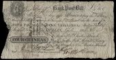 Co. DUBLIN, Dublin, Ffrenchs Bank, Four Guineas (Four Pounds, Eleven Shillings), Bank Post Bill, 5 February 1814,...