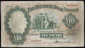 Ten Pounds, 1 September 1937, A 06062, signature of F.H. Green (NA 81; Pick 157). Inked ‘X’ at centre, signature...