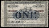 One Pound, 1 January 1912, Y 55108, signature of M. Edwards (NR 31; Pick  A68). Pinholes, tiny 3mm tear top edge,...