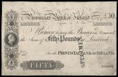 Fifty Pounds, proof on card, Limerick, stamped SPECIMEN lower right (PR 27, this note illustrated  Pick -). 20mm and...
