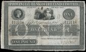 One Pound, 1 September 1891, A/N 12118 (PR 58; Pick A106). Split and rejoined at centre, short strip missing bottom...
