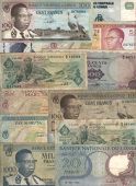 Democratic Republic, Conseil Monetaire, One Thousand Francs, 1962, Banque Nationale, Twenty Francs (2), 1962, Fifty...