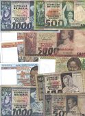 Banque De Madagascar, Five Francs (2), Ten Francs (2), Twenty Francs (2), One Hundred Francs, 1937-47, various...