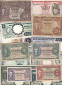 Currency Board, Various cents (6), 1941, One Dollar, Five Dollars, 1941 (Pick 11, 12), Occupation Currency (9),...