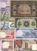 Banque D’Etat Du Maroc, Five Francs, 1941, 1943, Ten Francs (2), 1943, Twenty Francs, 1941, Fifty Francs, 1943,...