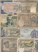 Banque De L’Algerie, Five Francs, 1941 (2), 1944, Twenty Francs, 1944, One Hundred Francs, 1941, 1942 (Pick 8b,...