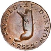 Essex, Dunmow, Spence’s mule Halfpenny, arms, rev. flitch of bacon, edge grained, 10.32g/12h (DH 11; Judson 1041,...
