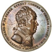 Middlesex [City of London], Soho, Robert Orchard, Milton’s Penny, 1803, draped bust right, rev. legend, edge...
