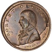 Middlesex [City of London], Soho, Robert Orchard, Jacobs’ Halfpenny, 1795, bust left, rev. arms, edge plain,...