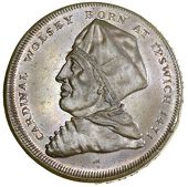 Suffolk, Ipswich, James Conder, Penny, 1796, bust of Cardinal Wolsey left, in cap without tassel, rev. payable at...