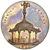 Suffolk, Ipswich, James Conder, Halfpenny, 1794, market cross, rev. payable at conder’s, etc, edge grained,...