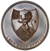 Warwickshire, Birmingham, George Barker, Halfpenny, 1797, family arms in shield, rev. gb cypher, edge plain,...