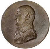 Warwickshire, Birmingham, Thomas Welch, a uniface trial of the unfinished obv. die for the Penny [1800] by J.G....