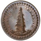 Warwickshire, Birmingham, Thomas Wyon, Penny, 1796, obelisk, rev. tw cypher below bouquet of flowers, edge i promise...