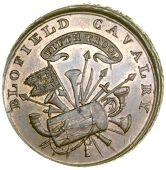Norfolk, Blofield, Kempson’s mule Halfpence (2), revs. bust of Samuel Johnson, buxton edge, 11.87g/12h (DH 8),...