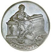 Norfolk, Great Yarmouth, Joseph, Daniel and John Boulter, Halfpenny, 1796, seated female holding scroll, curved...