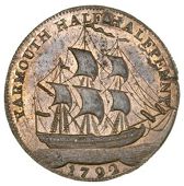 Norfolk, Great Yarmouth, Westwood’s Farthing, 1792, ship sailing right, rev. arms, edge grained, 5.97g/12h (DH...
