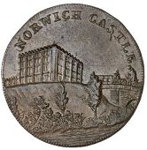 Norfolk, Norwich, Richard Bacon, Halfpence, 1794 (4), period touching shrubs (2), bacon edge, 9.99g/6h (DH 12), edge...