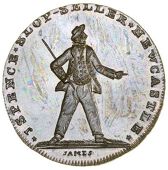 Northumberland, Newcastle-upon-Tyne, Spence’s mule Halfpence (3), from the same obv. die as previous, revs. three...