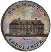 Shropshire, Bridgnorth, Skidmore’s Globe series, Penny, Dudmaston Hall, rev. globe, edge i promise to pay on...