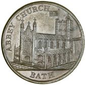 Somerset, Bath, Lutwyche’s Pennies (3), Abbey church, revs. Guildhall, in copper (2), edge plain, 23.13g/6h (DH 4;...