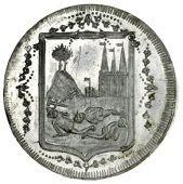 Staffordshire, Lichfield, Samuel Barker, Farthing, 1794, in white metal, city arms, rev. s. barker dozener sadlers...