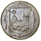 Staffordshire, Lichfield, Samuel Barker, Farthing, from the same obv. die as previous, rev. payable on whit-monday...