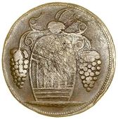Staffordshire, Wolverhampton, Thomas Bevan, Simmons’ Halfpenny, barrel and bunches of grapes, rev. from the same...