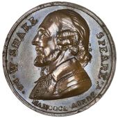 Warwickshire, Birmingham, John Gregory Hancock, Halfpenny or medal, 1800, bust of William Shakespeare left, w ·...