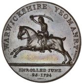 Warwickshire, Birmingham, Thomas Welch, Penny, 1799, from the same obv. die as previous, rev. fasces and branch...