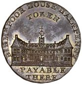 Warwickshire, Birmingham, Workhouse, Alston’s Halfpence, 1796 (2), edge engrailed, 8.25g/12h DH 63, coated with...