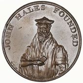 Warwickshire, Coventry, John Nickson, Halfpenny, 1799, three-quarter bust of John Hales in cap without tassel,...