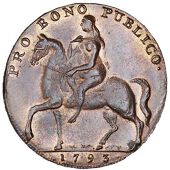 Warwickshire, Coventry, Robert Reynolds & Co, imitation Halfpence (19), 1793 (18), birmingham edge, 9.57g/6h (DH...