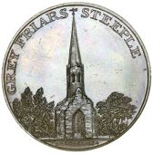 Warwickshire, Coventry, Kempson’s Churches, Halfpence (6), Cathedral, stop after p, coventry edge, 13.10g/6h (DH...