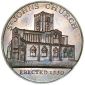Warwickshire, Coventry, Kempson’s Churches, Halfpence (4), all Handel revs., Grey Friars Steeple, edge plain,...