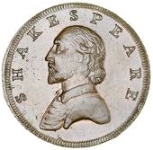 Warwickshire, Stratford-upon-Avon, Lutwyche’s imitation Halfpence (12), bust of William Shakespeare left, revs....