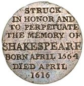 Warwickshire, Stratford-upon-Avon, Skidmore’s mule Halfpence (3), struck in honor and to perpetuate the memory of...