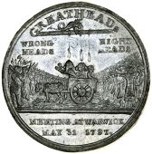 Warwickshire, Warwick, The Greatheed Petition to Dismiss the King’s Ministers, 1797, a white metal medal,...