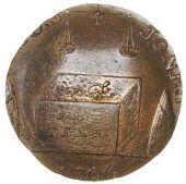 Worcestershire, Dudley, Thomas Jones, Skidmore’s Farthing, 1796, scales above chest, rev. anchor, edge plain,...