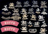 The Buffs (East Kent Regiment) Officers and Other Ranks Collar Badges. A good selection from c. 1881 - 1970...