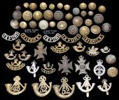 Oxfordshire and Buckinghamshire Military Insignia. Comprising a small selection of buttons to the 43rd and 52nd...