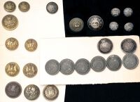 Military Buttons 16th Bedfordshire Regiment. Comprising two officer’s large gilt coatee buttons and two later...