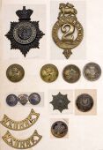 The Queen’s (Royal West Surrey Regiment) Insignia. Including an o/r glengarry badge to the 2nd of Foot (KK 421),...