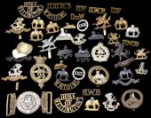 South Wales Borderers and West Riding Regimental Insignia. The former comprising an officer’s waist belt clasp...