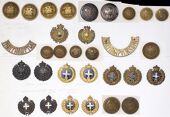 South Lancashire Regiment & The Northamptonshire Regiment Insignia. The former comprises a senior NCOs glengarry to...