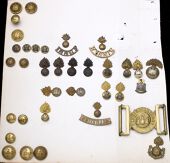 Royal Inniskilling Fusiliers Insignia. A very good selection of post 1881 items including an officer’s pair of...